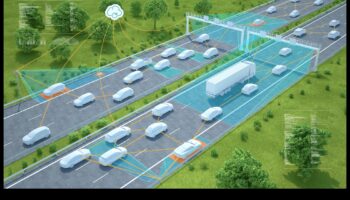 تناغمات الطريق السريع: الحركة المتزامنة للشاحنات على الطريق