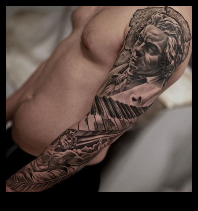 قماش منحوت: اكتشف جمال إتقان وشم الذراع الملحمي